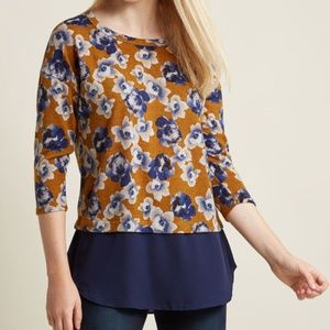 Modcloth Ready and Agreeable Knit Top Medium